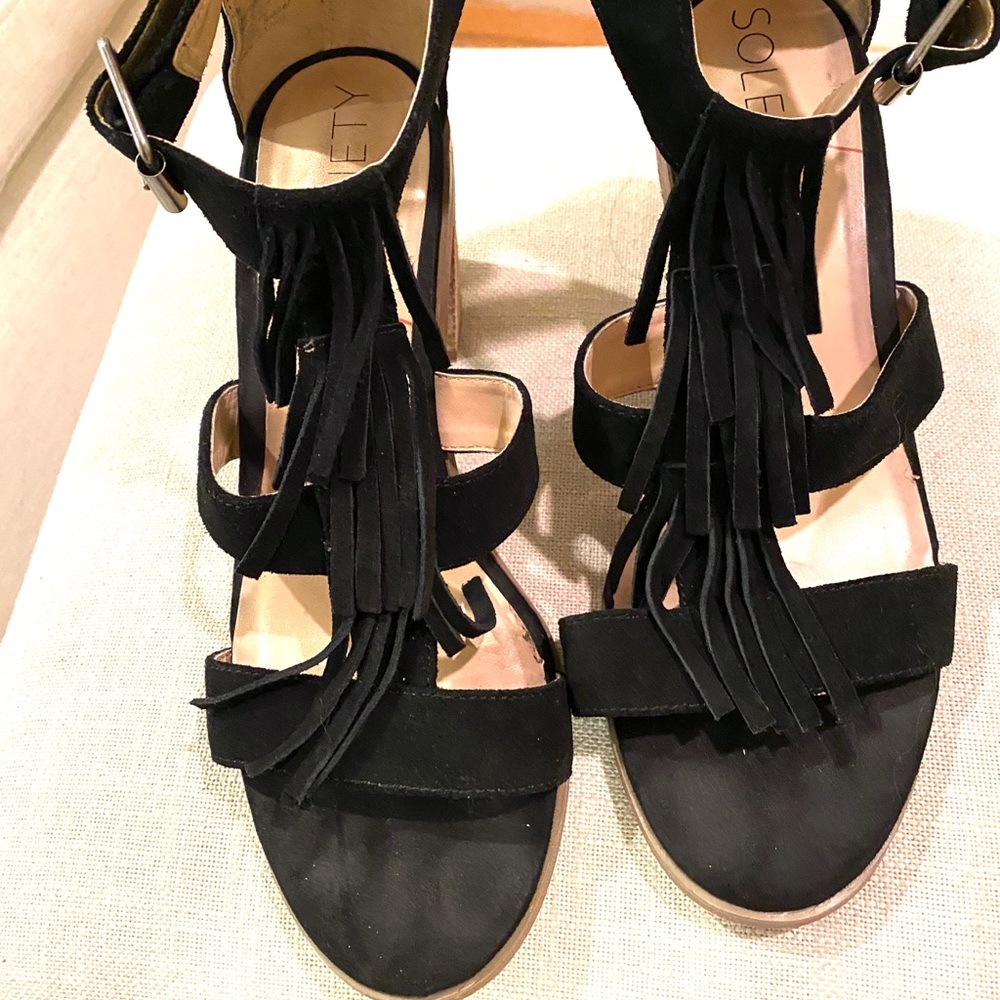 Tassel Sandals, suede, Sole Society
